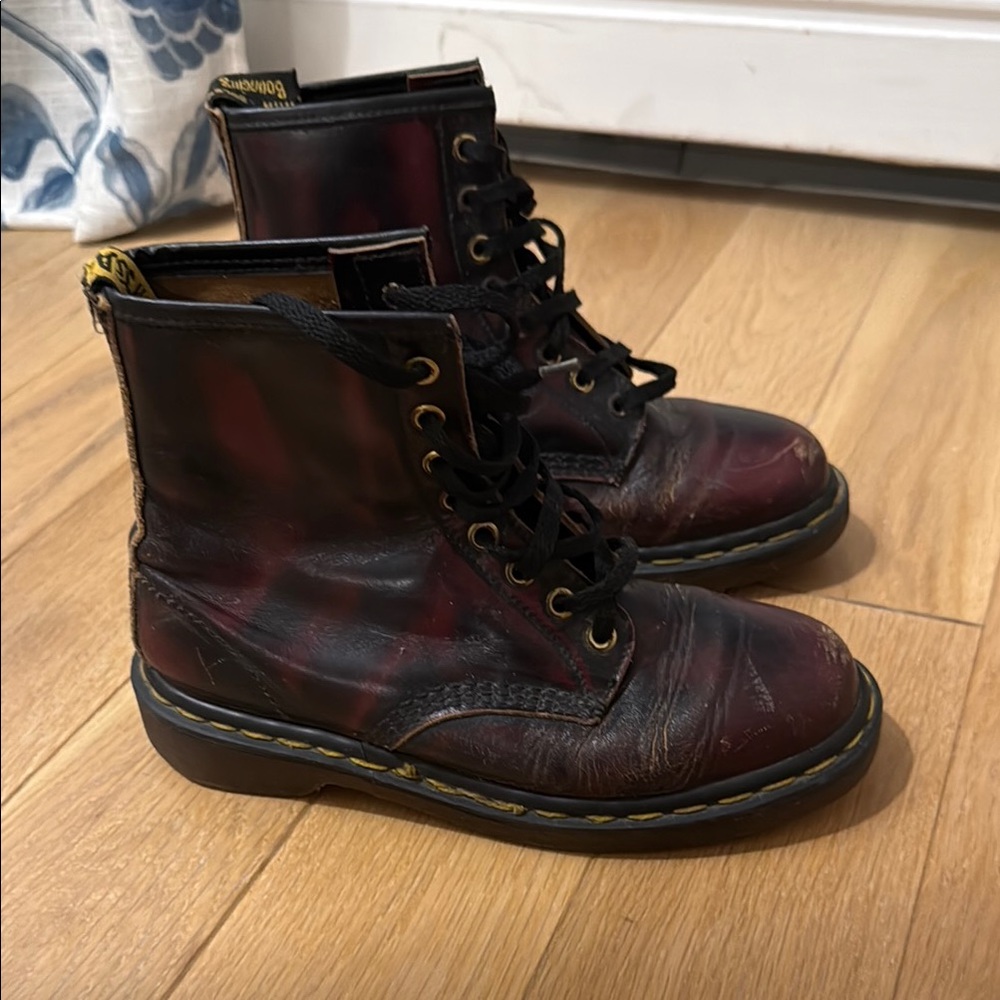 Dr. Martens Burgundy and Black Boots